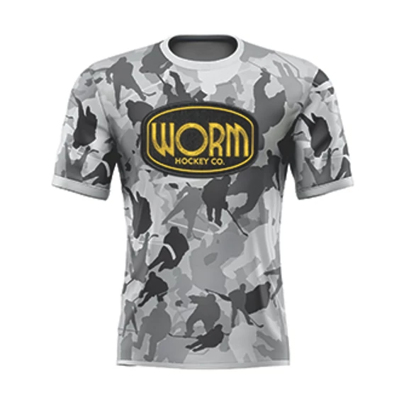 WORM rövid ujjú póló - Camouflage Grey