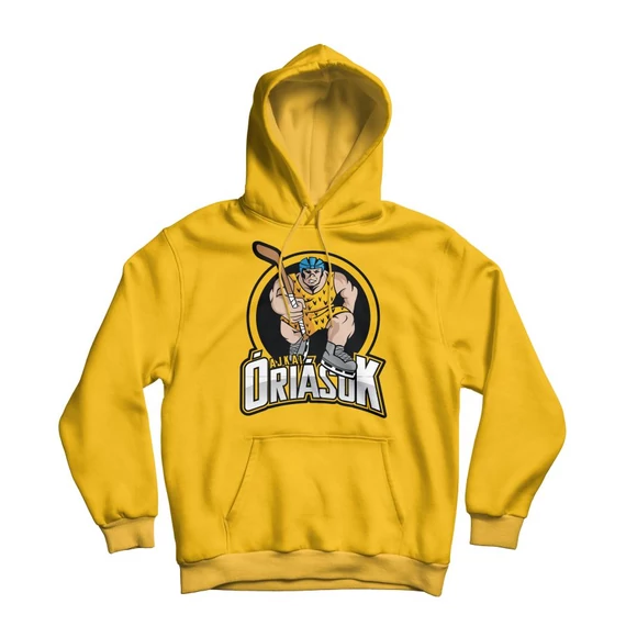 Ajkai Óriások pamut HOODIE sárga és kék színben